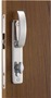 Zamek do drzwi przesuwnych z klamkami na wpust, klucz YALE na zewnątrz i blokada wewnętrzna - Lock for sliding doors Smart handle - Kod. 38.128.24 7